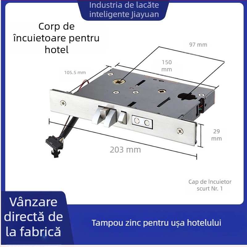 Încuietoare electronică pentru ușă de hotel, cu senzor de card, corp de încuietoare din aliaj de zinc, 1 kg, stil modern minimalist