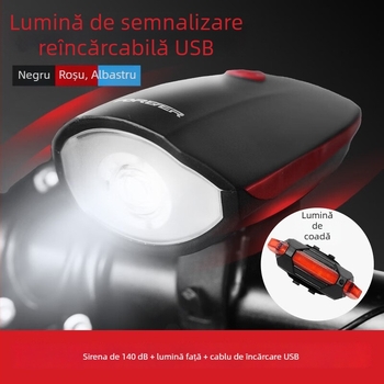 Forever lumină față pentru bicicletă de munte, încărcare USB-C, pentru noapte, montaj cu cataramă, model 2255