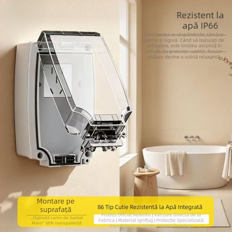 Jabra conector încorporat impermeabil pentru baie, protecție împotriva scurgerilor și conectare la încălzitorul de șezut al toaletei