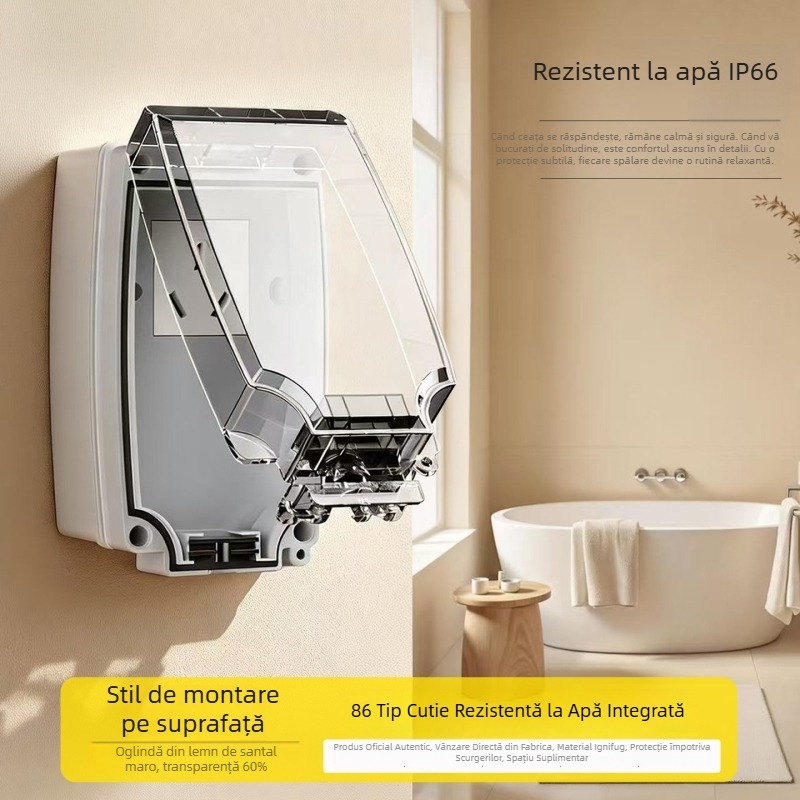 Jabra conector încorporat impermeabil pentru baie, protecție împotriva scurgerilor și conectare la încălzitorul de șezut al toaletei