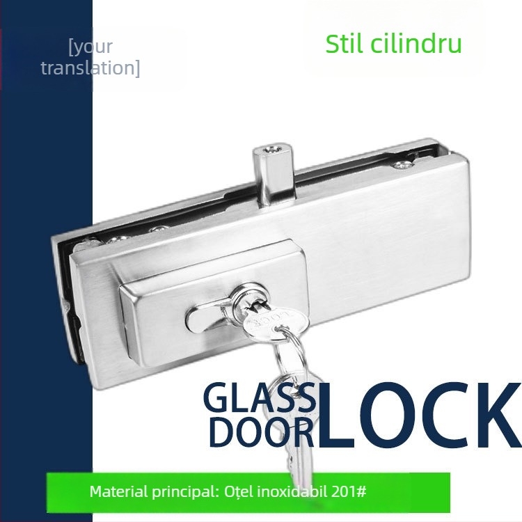 Încuietoare de podea pentru uși de sticlă PF-050, oțel inoxidabil, 1 kg, pentru uși de sticlă, stil modern simplu