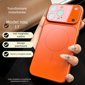 Carcasă pentru iPhone 15–17 serie, finisaj mat, rezistentă la șocuri, antiamprentă, folie pentru obiectiv, policarbonat