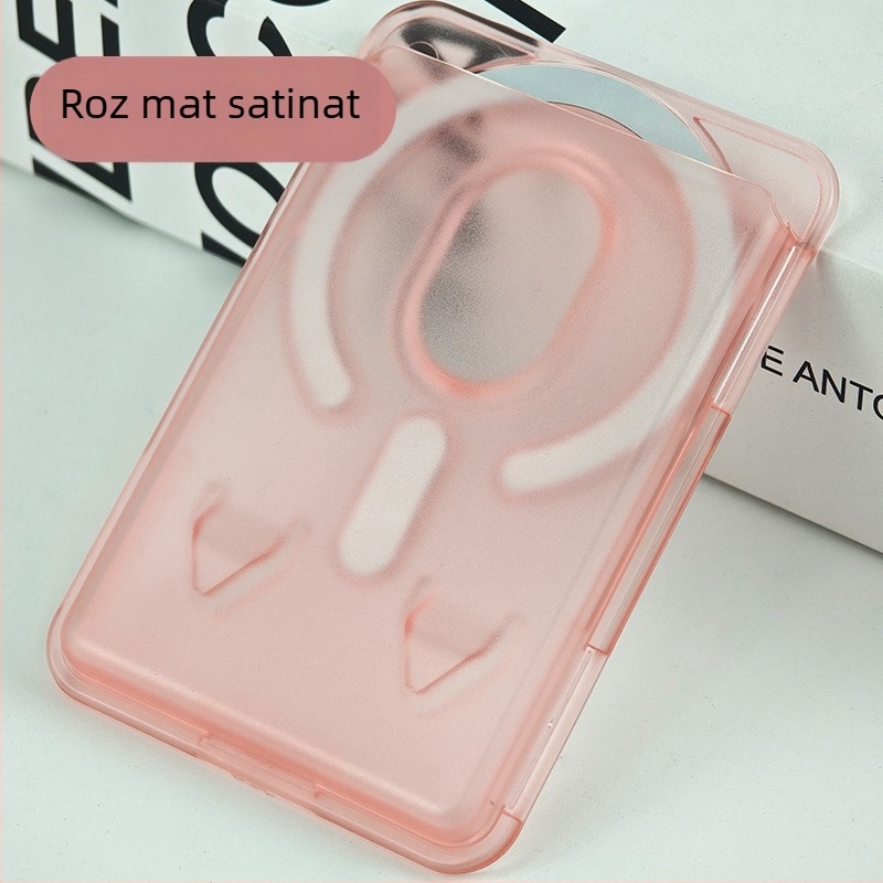 Suport magnetic pentru carduri iPhone 16 – carcasă PC mată, personalizare logo, etichetă magnetică pe spate