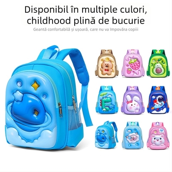 Rucsac pentru grădiniță, copii 2-6 ani, unisex, din Oxford, respirabil, bretele cu pernă de aer, imprimeu anime desen animat