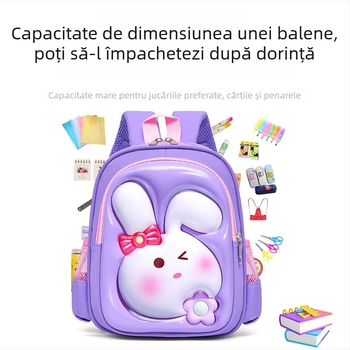 Rucsac pentru grădiniță, copii 2-6 ani, unisex, din Oxford, respirabil, bretele cu pernă de aer, imprimeu anime desen animat
