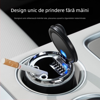 Scrumieră auto cu design dragon-scale, interior ceramic, model T05, proces de topire, greutate 134 g