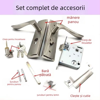 XBK 01 130 mm distanță între găuri, încuietoare pentru uși din lemn, aliaj de zinc, corp cu limbă dublă 5050