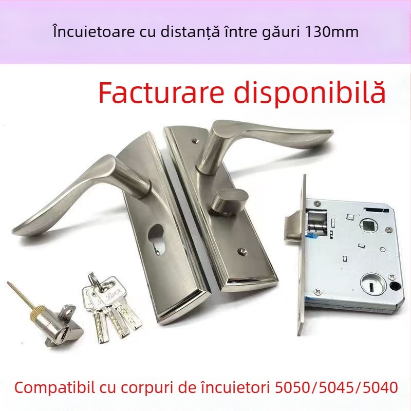 XBK 01 130 mm distanță între găuri, încuietoare pentru uși din lemn, aliaj de zinc, corp cu limbă dublă 5050
