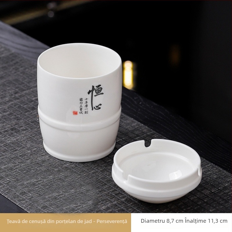 Boyi scrumieră ceramică – rezistentă la vânt, Anti-Soot, stil modern minimalist, logo imprimat