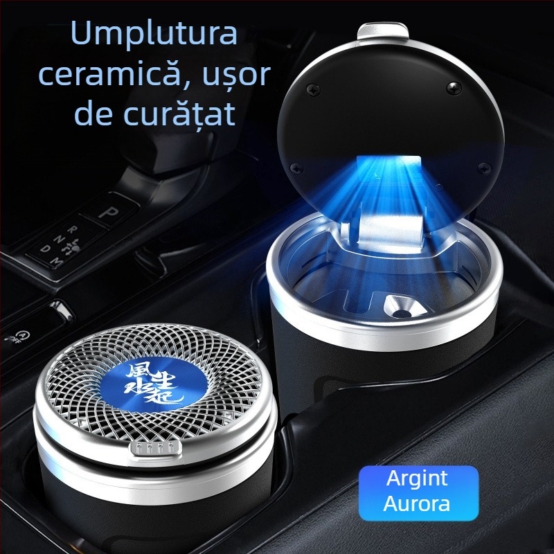 Scrumieră auto din ceramică, model 029, gravură, greutate 300 g, origine Guangzhou