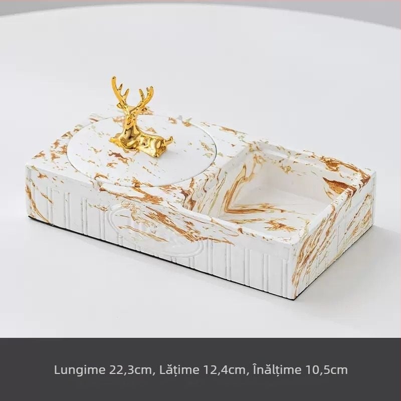 Cenușar din PET cu lanț pentru chei, reutilizabil, design pătrat minimalist pentru uz casnic