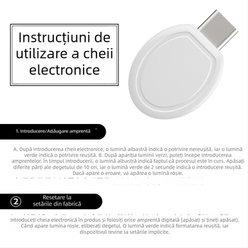 Lacăt inteligent cu amprentă pentru bagaje, uz casnic, dulapuri, sală de sport și apartament
