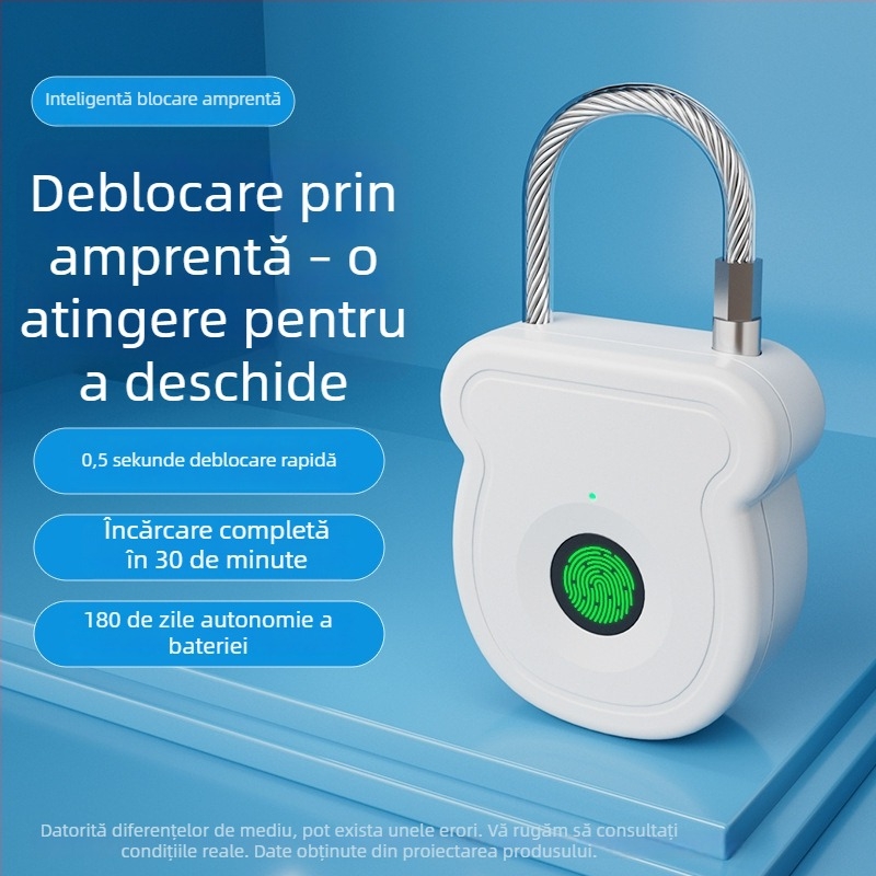 Lacăt inteligent cu amprentă pentru bagaje, uz casnic, dulapuri, sală de sport și apartament