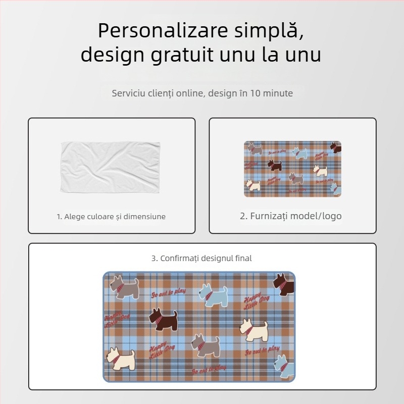 Cuvertură din poliester cu două straturi din flanelă – model desen animat, pentru toate sezoanele, personalizabilă, 260–600 g