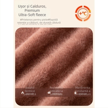 Pulover damă din tricot velur cu broderie florală, poliester, guler rotund, mâneci lungi, croială largă, toamnă-iarnă casual