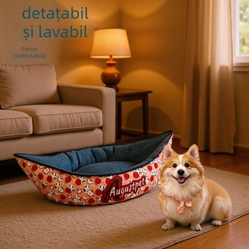 Cuib pentru pisică - căldură de iarnă, universal pentru toate anotimpurile, detașabil și lavabil, material: bumbac