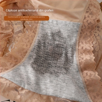 Chiloți de damă din nylon, căptușeală din bumbac, talie medie, respirabili, uscare rapidă