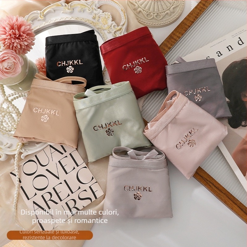 Chiloți de damă din nylon, căptușeală din bumbac, talie medie, respirabili, uscare rapidă