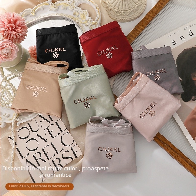 Chiloți de damă din nylon, căptușeală din bumbac, talie medie, respirabili, uscare rapidă