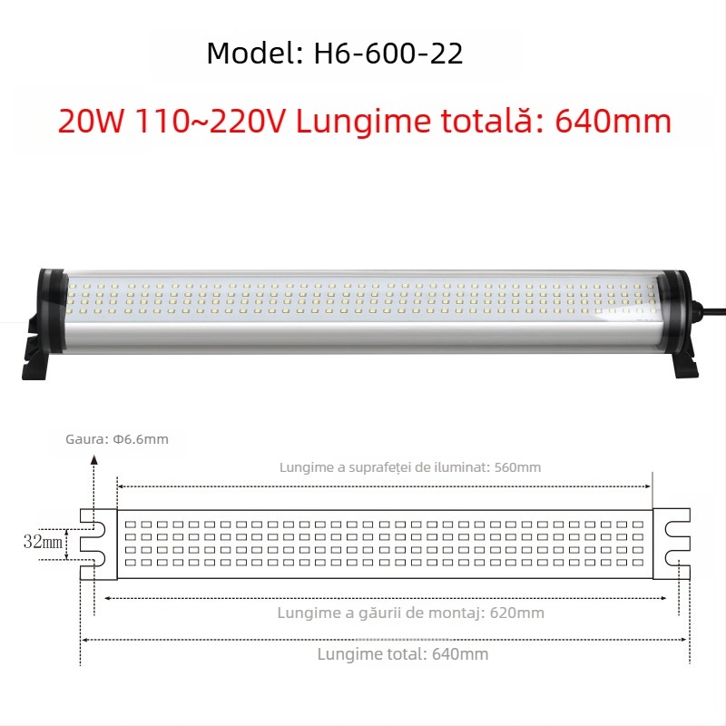 Lumină de lucru LED impermeabilă pentru CNC strung, 220V, rezistentă la explozii
