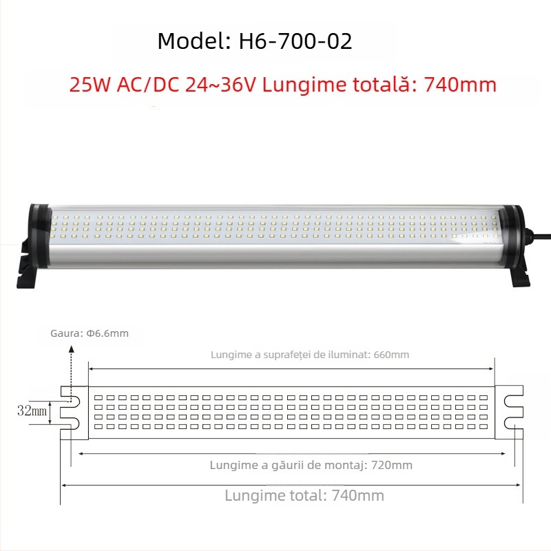 Lumină de lucru LED impermeabilă pentru CNC strung, 220V, rezistentă la explozii