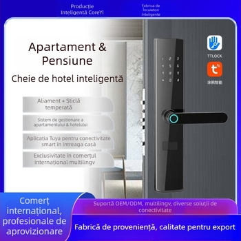 Încuietoare inteligentă pentru ușă cu amprentă și citire de carduri pentru apartamente și hoteluri — Heyi