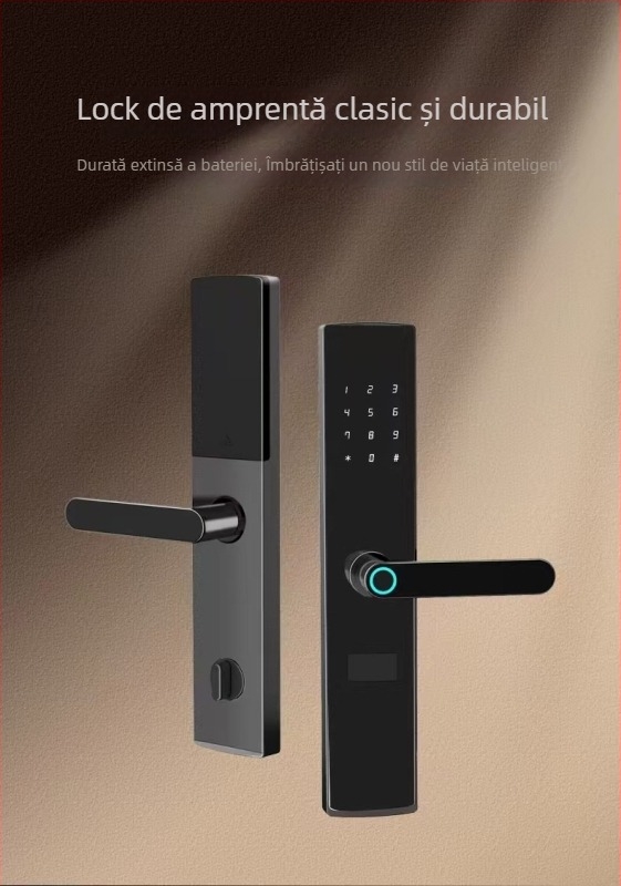 Încuietoare inteligentă pentru ușă cu amprentă și citire de carduri pentru apartamente și hoteluri — Heyi
