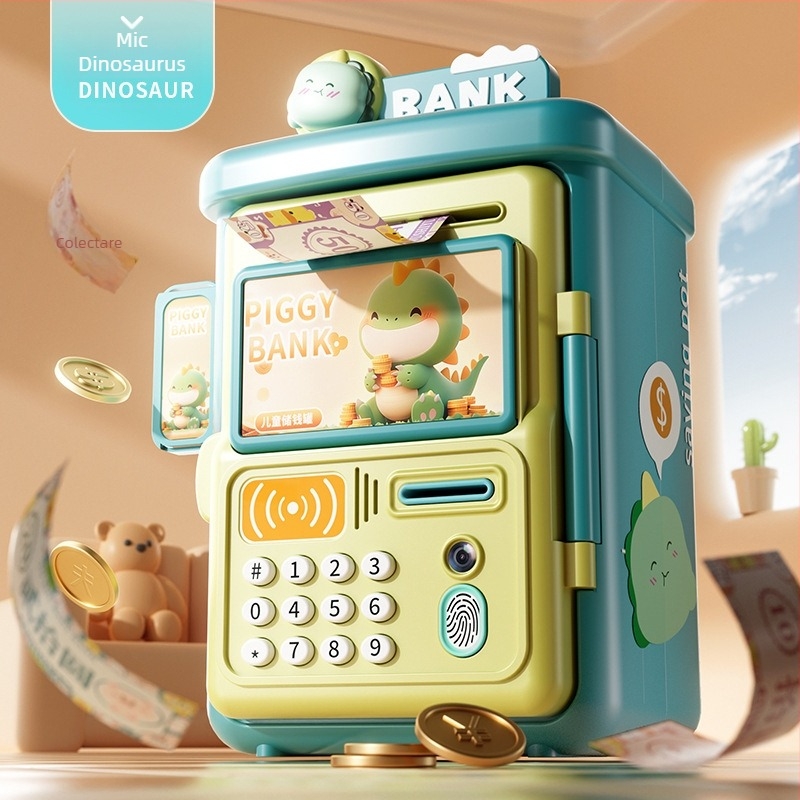 Casă de economii pentru copii Shangyu cu senzor automatic și cutie de parolă cu amprentă; din plastic, personalizabilă, turnare prin injecție, importat