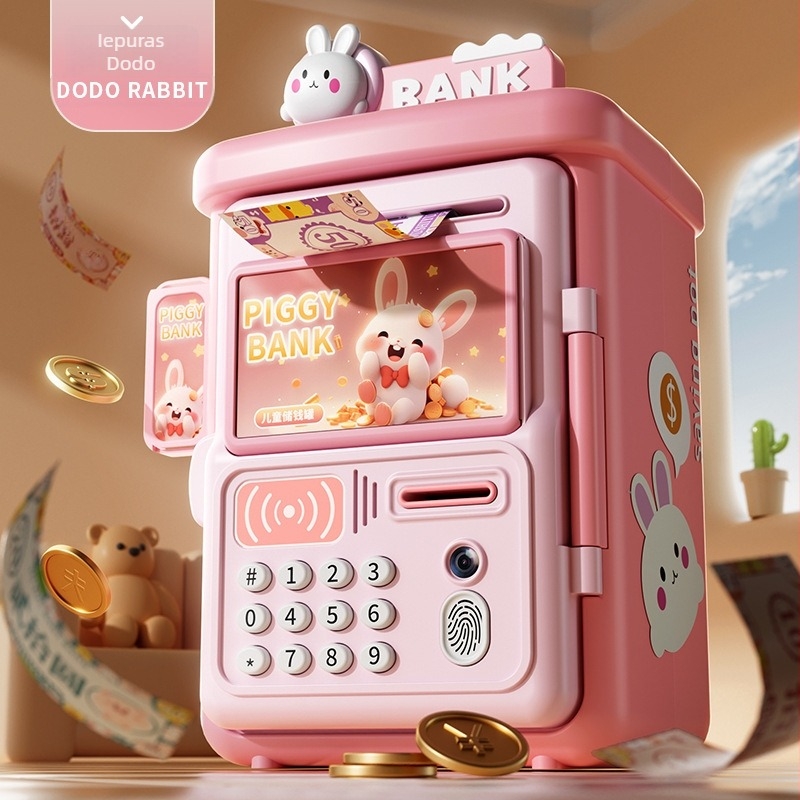 Casă de economii pentru copii Shangyu cu senzor automatic și cutie de parolă cu amprentă; din plastic, personalizabilă, turnare prin injecție, importat