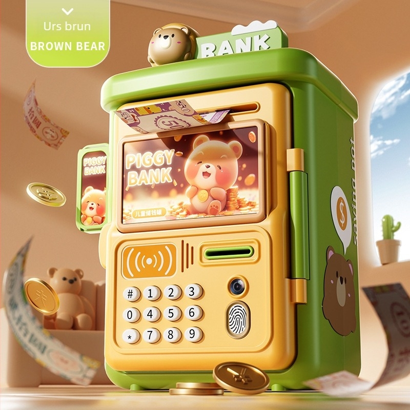 Casă de economii pentru copii Shangyu cu senzor automatic și cutie de parolă cu amprentă; din plastic, personalizabilă, turnare prin injecție, importat