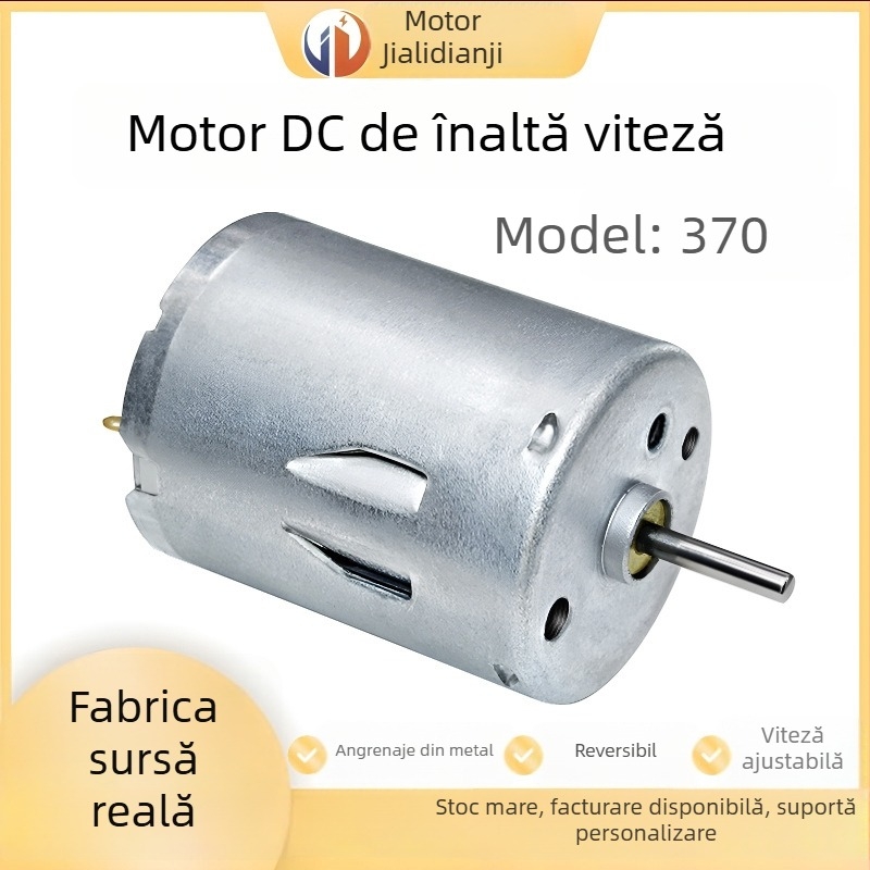 RS370 motor DC miniatural, 12–24 V, putere înaltă, viteză înaltă