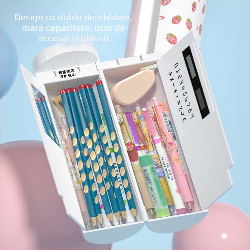 NBX penar pentru creioane cu blocare prin amprentă și parolă, cu calculator – cutie inteligentă de rechizite pentru elevi din învățământ primar