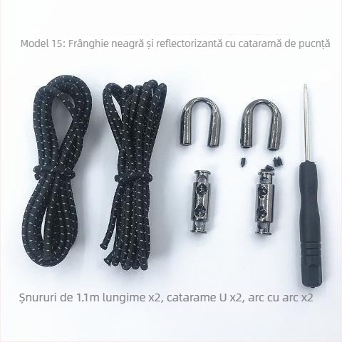 Șnururi elastice fără nod pentru pantofi din material textil – pentru adulți și copii, cu cataramă, primăvară