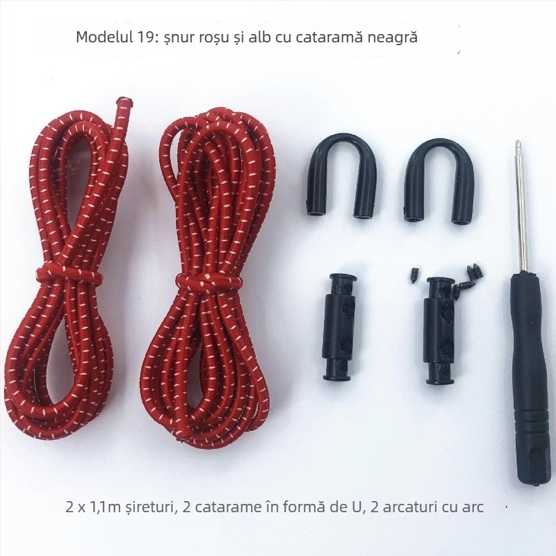 Șnururi elastice fără nod pentru pantofi din material textil – pentru adulți și copii, cu cataramă, primăvară