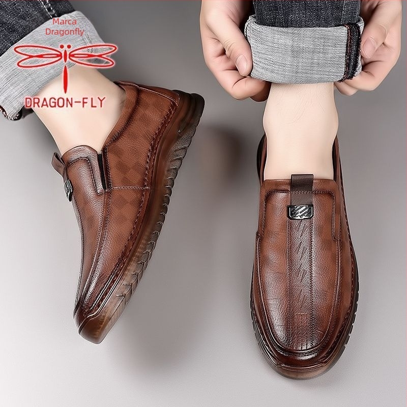 Loafers casual pentru bărbați, partea superioară din velur de vită, talpă TPR, vârf ascuțit, respirabili, vara