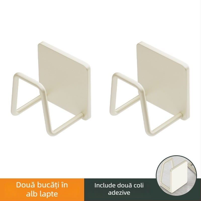 Raft suspendat din oțel inoxidabil pentru baie cu cârlige sub chiuvetă, finisaj șlefuit, 1 nivel, sarcină 1 kg