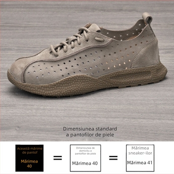 Mocasin bărbătești cu deget lat, din piele de bovine primului strat, branț din piele de porc, talpă din cauciuc, anti-derapare, respirant