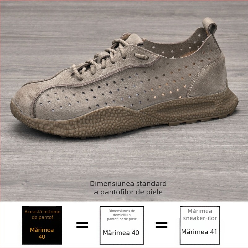 Mocasin bărbătești cu deget lat, din piele de bovine primului strat, branț din piele de porc, talpă din cauciuc, anti-derapare, respirant