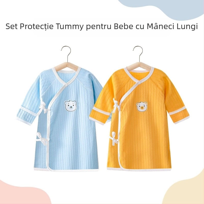Set de pijamale pentru bebeluși, 100% bumbac – Unisex, nou-născuți 0–12 luni, imprimeu desen animat, evacuare umezeală