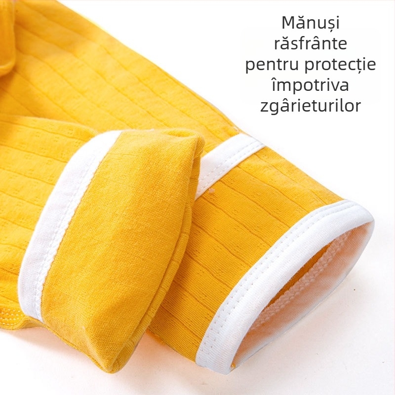 Set de pijamale pentru bebeluși, 100% bumbac – Unisex, nou-născuți 0–12 luni, imprimeu desen animat, evacuare umezeală