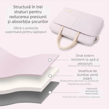 apirily Geantă laptop unisex pentru afaceri – ușoară, impermeabilă, din țesătură Oxford, căptușită cu nailon, model solid