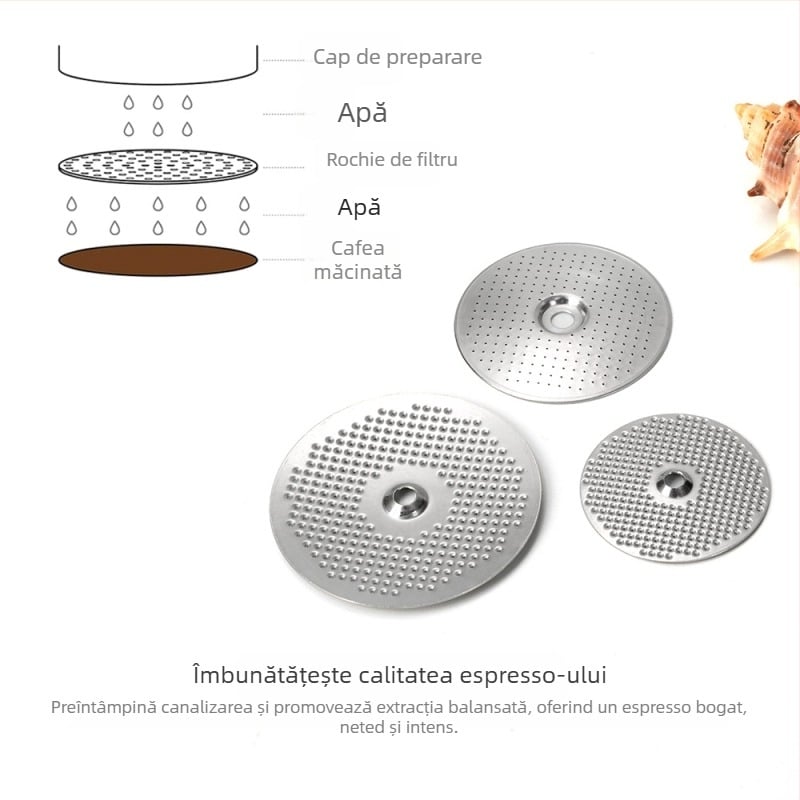 Filtru din oțel inoxidabil pentru aparat de cafea, margine circulară (Material: oțel inoxidabil; Cod produs: Y258092; Brand: Other; Importat: Nu; Stil: Simplu)