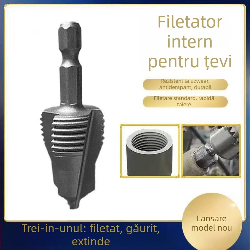 Sound burghiu pentru țevi PPR cu știft hexagonal – deschidere, reaming și filetare