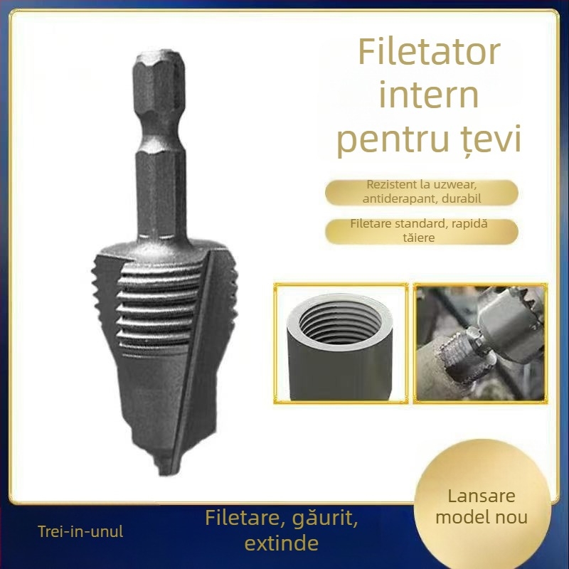 Sound burghiu pentru țevi PPR cu știft hexagonal – deschidere, reaming și filetare
