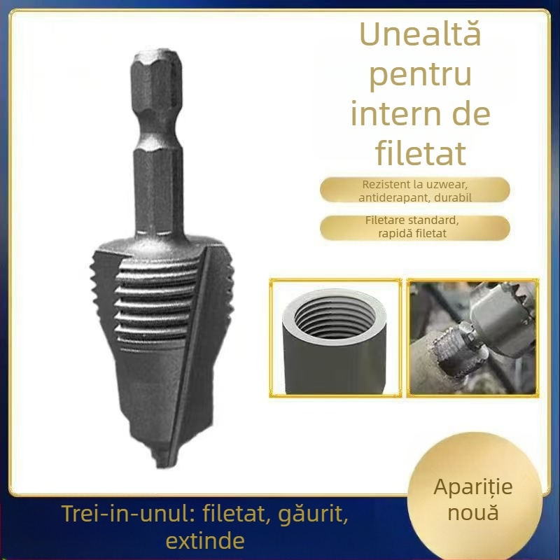 Sound burghiu pentru țevi PPR cu știft hexagonal – deschidere, reaming și filetare