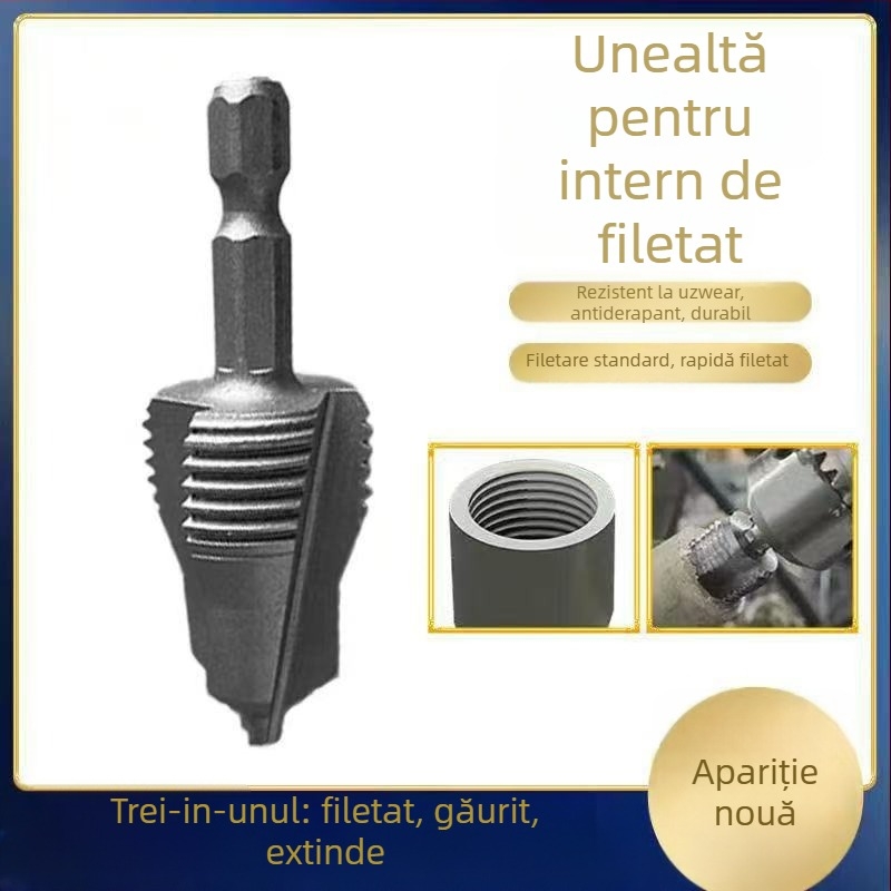 Sound burghiu pentru țevi PPR cu știft hexagonal – deschidere, reaming și filetare