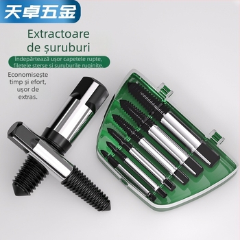 Extractor conic cu filet invers pentru șuruburi rupte la robinete și ventile