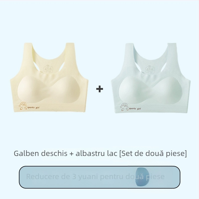 Sutien sport pentru fete adolescente, nailon cu 95% spandex, nivel de siguranță B, pentru copii peste 8 ani (peste 140 cm), lansare toamnă 2025
