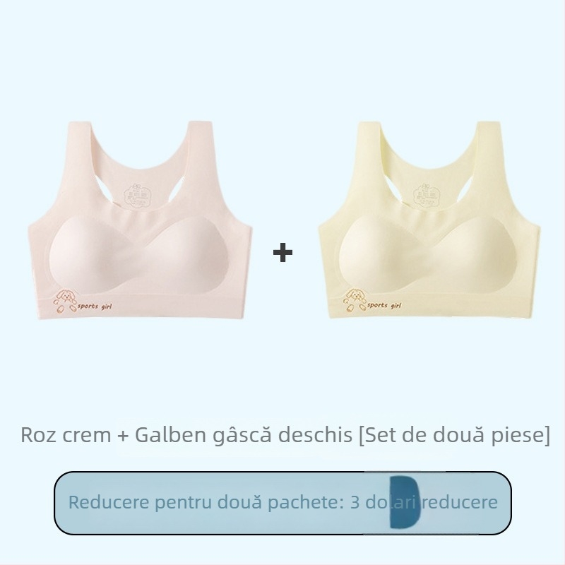 Sutien sport pentru fete adolescente, nailon cu 95% spandex, nivel de siguranță B, pentru copii peste 8 ani (peste 140 cm), lansare toamnă 2025