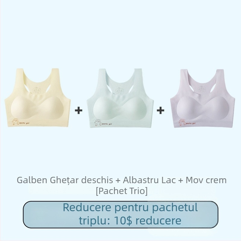 Sutien sport pentru fete adolescente, nailon cu 95% spandex, nivel de siguranță B, pentru copii peste 8 ani (peste 140 cm), lansare toamnă 2025